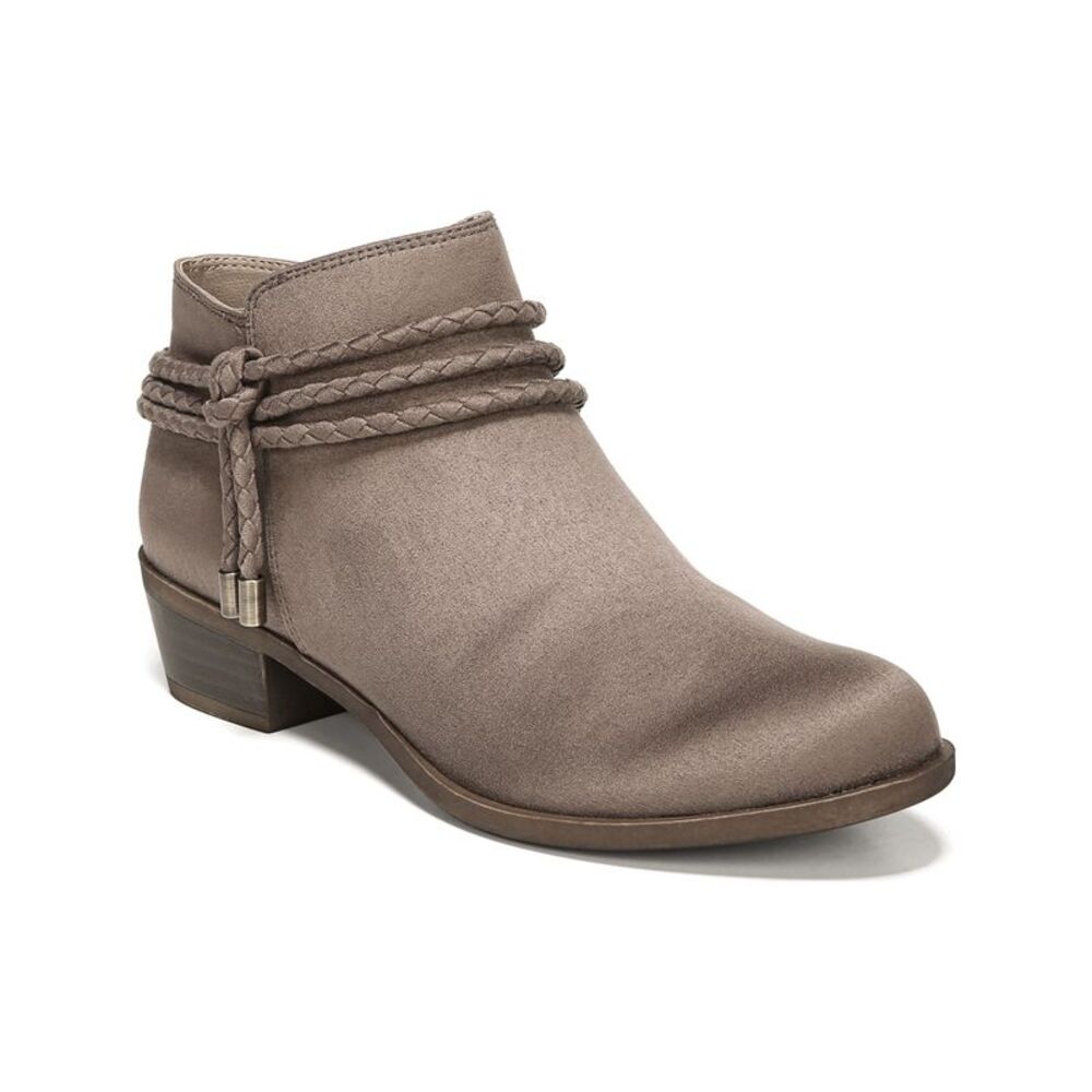LIFE STRIDE Womens Beige Wrap AStrap Andrea Toe Block Heel Leather Booties 5 M